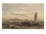 Le Môle de Naples reproduction procédé giclée par Oswald Achenbach