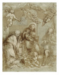 La Sainte Famille servie par les anges Giclee Print by Federico Barocci