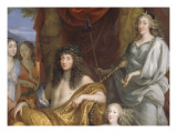 La Famille de Louis XIV en 1670 représentée en Travestis mythologiques Reproduction procédé giclée par Jean Nocret