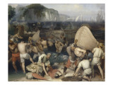 Le débarquement de l'armée des barbares Lámina giclée Le débarquement de l'armée des barbares Lámina giclée