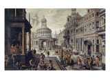 Le triumvirat romain Reproduction procédé giclée par Hans Vredeman Vries