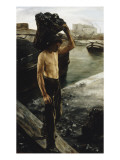 Le quai de La Villette à Paris Lámina giclée por Henri Gervex