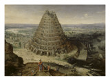 La Tour de Babel reproduction procédé giclée par Lucas Van Valckenborgh