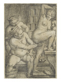 Les trois femmes au bain Giclee-trykk av Barthel Beham Les trois femmes au bain Giclee-trykk av Barthel Beham