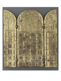 Triptych-Reliquary Visitation Crucifixion Evangelist Giclee Print