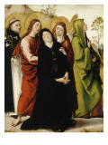 La Vierge soutenue au pied de la croix. Giclee-trykk av Juan de Borgona