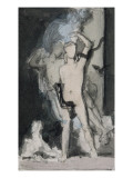 Le jeune homme et la Mort reproduction procédé giclée par Gustave Moreau