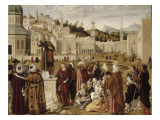 La Prédication de Saint Etienne à Jérusalem reproduction procédé giclée par Vittore Carpaccio