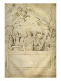 Trois croix et couvercle de sarcophage; déploration du Christ au Tombeau Lámina giclée por Jacopo Bellini Trois croix et couvercle de sarcophage; déploration du Christ au Tombeau Lámina giclée por Jacopo Bellini
