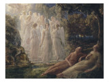 Le Poème de l'âme. L'Echelle d'or reproduction procédé giclée par Louis Janmot