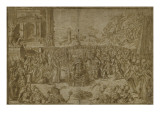 The Queen Lit the Pyre of Artemisia King Mausolus reproduction procédé giclée par Toussaint Dubreuil