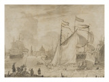 L'Y devant Amsterdam Giclee-trykk av Ludolf Backhuysen L'Y devant Amsterdam Giclee-trykk av Ludolf Backhuysen