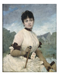 Madame Toulmouche, femme du peintre reproduction procédé giclée par Jules Elie Delaunay