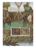 Le Livre d'Heures d'Etienne Chevalier : Les Suffrages des Saints, martyre de Saint André reproduction procédé giclée par Jean Fouquet