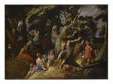 La Prédication de saint Jean-Baptiste Lámina giclée por Abraham Bloemaert