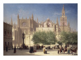 La cathédrale de Séville Giclee Print by Achille Zo