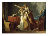 Les Licteurs rapportent à Brutus les corps de ses fils reproduction procédé giclée par Jacques-Louis David