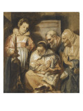La Sainte Famille, avec sainte Anne () et une servante reproduction procédé giclée par Jacob Jordaens