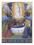 Le Livre d'Heures d'Etienne Chevalier : Les Heures de la Vierge, La Mort de la Vierge reproduction procédé giclée par Jean Fouquet