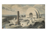 Le théâtre et les bains du peuple Giclee Print by François Verly