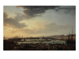 Troisième vue de Toulon, vue du vieux port, prise du côté des magasins au vivres Giclée-Druck von Claude-Joseph Vernet