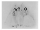 Trois danseuses du Ballet russes d'après une photographie de White, qui a inspiré le dessin MP 834 reproduction procédé giclée