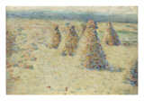 Les villottes,petites meules en Normandie reproduction procédé giclée par Charles Angrand