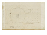 Le plan du Panthéon d'Agrippa à Rome Reproduction procédé giclée par Herman Vischer