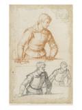Trois demi-figures d'hommes, debout, les mains posées sur une table Giclee Print by Matteo Rosselli
