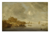 Le Bac Giclée-Druck von Salomon Van Ruysdael