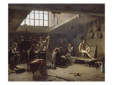 L'atelier de dessin à l'Ecole des Beaux-Arts Giclee-trykk av Antoine Jean Bail L'atelier de dessin à l'Ecole des Beaux-Arts Giclee-trykk av Antoine Jean Bail