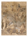 Les Dieux de l'Olympe : Vénus, Saturne et Mercure reproduction procédé giclée par Paolo Véronèse