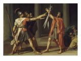 Le Serment des Horaces reproduction procédé giclée par Jacques-Louis David