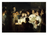 Le marchand de chanson reproduction procédé giclée par Victor Gabriel Gilbert