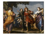 Le Triomphe de David Giclée-tryk af Matteo Rosselli