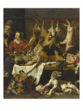 La marchande de gibier reproduction procédé giclée par Frans Snyders