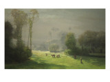 Le soleil chasse le brouillard Giclee Print by Antoine Chintreuil