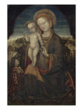 La Vierge d'Humilité et l'Enfant adorés par Lionello d'Este reproduction procédé giclée par Jacopo Bellini