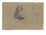 Trois études de têtes de taureaux Giclee-trykk av Pieter Boel Trois études de têtes de taureaux Giclee-trykk av Pieter Boel