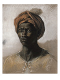 Nègre au turban reproduction procédé giclée par Eugene Delacroix