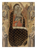 La Vierge de Majesté entourée de six anges Lámina giclée por Allegretto Nuzi