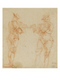 Deux hommes debout jouant de la flûte Giclee Print by Nicolas Lancret
