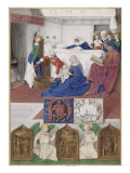 Le Livre d'Heures d'Etienne Chevalier : Les Suffrages des Saints, Naissance de saint Jean-Baptiste Giclee Print by Jean Fouquet