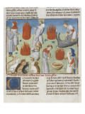 The Book of Gaston Phoebus Hunting: the Kill the Boar Giclee Print