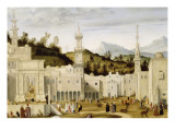 La Prédication de Saint Etienne à Jérusalem Giclée-tryk af Vittore Carpaccio