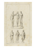 Les déesses Junon, Pallas et Vénus reproduction procédé giclée par Jean-Baptiste Joseph Wicar