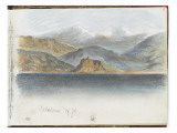 La mer devant des chaînes de montagnes reproduction procédé giclée par Eugene Delacroix