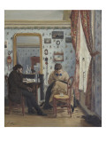 L'étudiante Reproduction procédé giclée par Francisco Oller