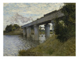 Le pont du chemin de fer à Argenteuil (Val d'Oise) reproduction procédé giclée par Claude Monet
