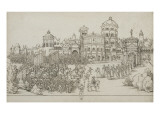 Les Femmes d'Israël sortent à la rencontre de David et de Saül reproduction procédé giclée par Hans Sebald Beham